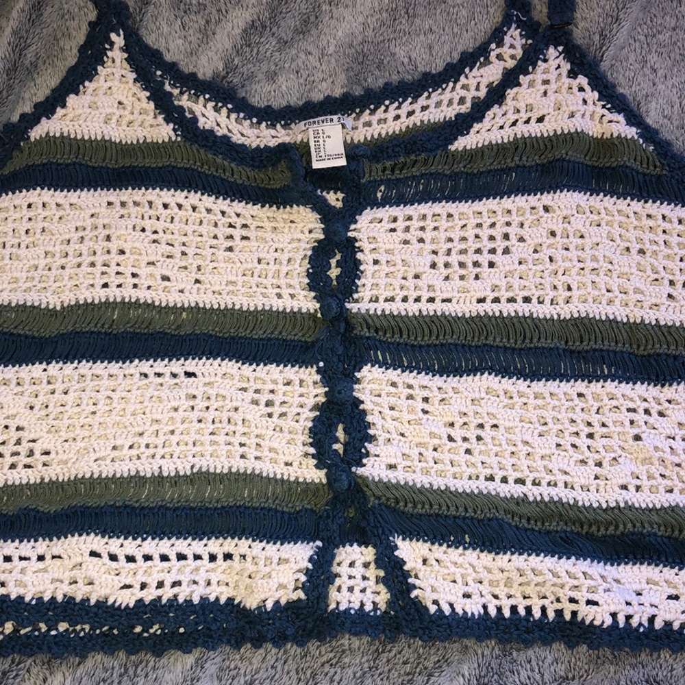 Crochet crop tank